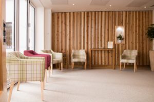 The Hospice's Sanctuary space, with window to one side