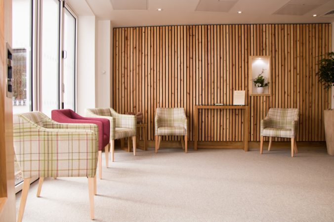 The Hospice's Sanctuary space, with window to one side