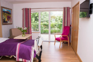 Inpatient Unit bedroom looking onto gardens