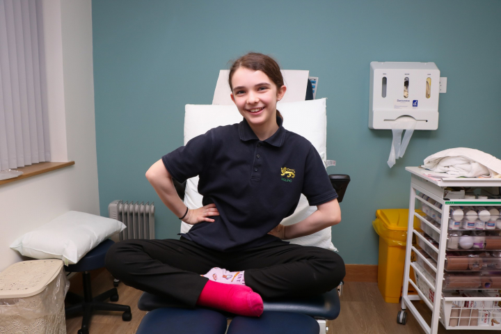 Female Lymphoedema patient at Arthur Rank Hospice Charity