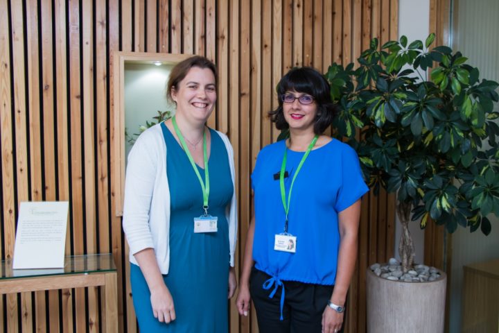 Dr Sarah Grove and Dr Lorraine Petersen in the Hospice's Sanctuary
