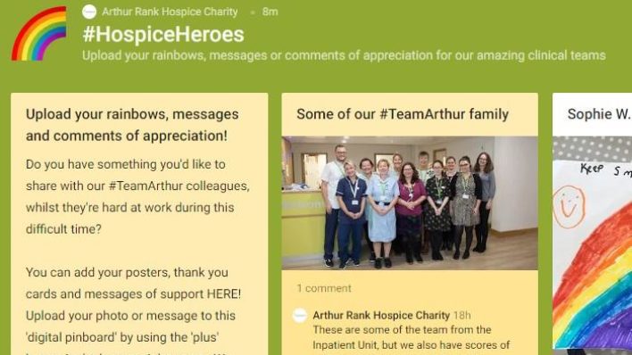 Arthur Rank Hospice's Online Notice Board