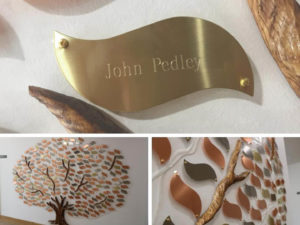 Gold leaf and Memory tree at Arthur Rank Hospice Charity 