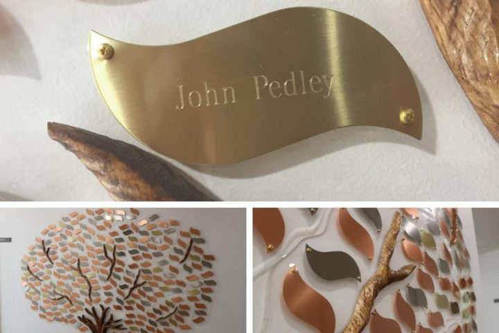 Gold leaf and Memory tree at Arthur Rank Hospice Charity