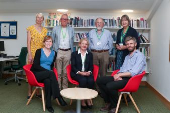 Some of the Hospice's Trustees in the Hospice's Library before a Board Meeting