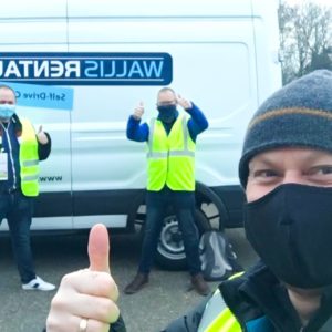 Photos of volunteers in action during the ‘treasure hunt for trees, raising funds for Arthur Rank Hospice Charity at the start of January. 