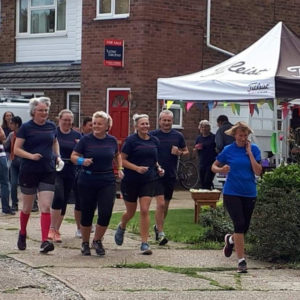 Runners setting off on the first 5km Coathanger Run