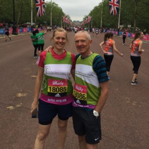 Wendy and John at start of a running event