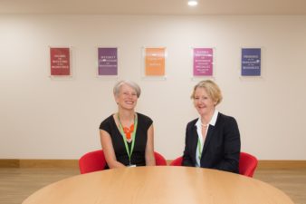 Sharon Allen, CEO and Kate Kirk, Chair of Trustees at Arthur Rank Hospice Charity