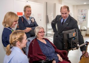 Earl of Wessex at Arthur Rank Hospice . Picture: Keith Heppell. The Earl took time during his tour to meet patients attending day therapy