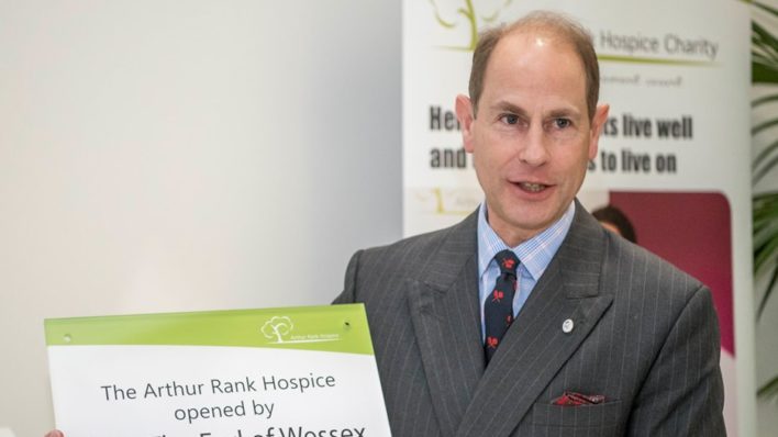 Earl of Wessex at Arthur Rank Hospice . Picture: Keith Heppell