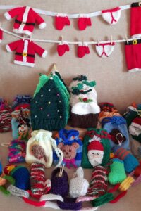 Knitted Christmas themed items 