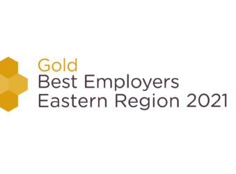 Best Employers Gold Logo presented to Arthur Rank Hospice Charity in Cambridge
