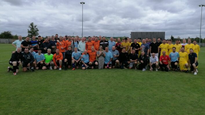 Football teams in Haverhill after charity match