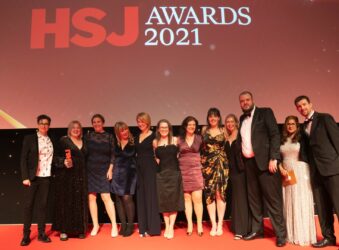 Winners at the prestigious annual HSJ Awards 2021, including representatives of the Palliative Care Hub - a telephone service reached by calling 111 and selecting option 3, which is available to anyone who needs specialist palliative care advice or support across Cambridgeshire and Peterborough.