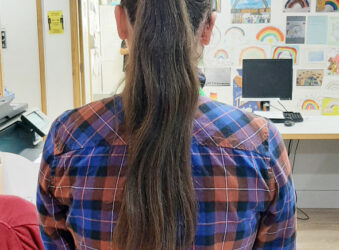 Back of female with long hair