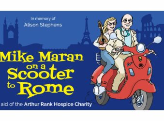 Mike Maran on a scooter