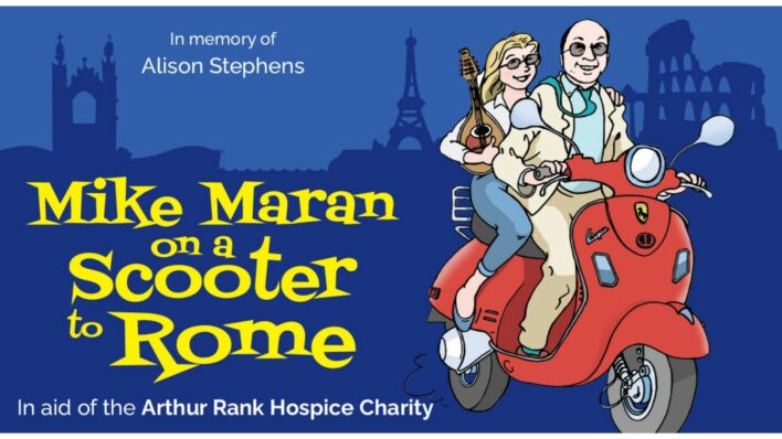 Mike Maran on a scooter