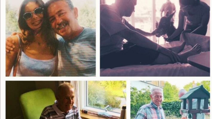 A selection of photos of a male and female as a child