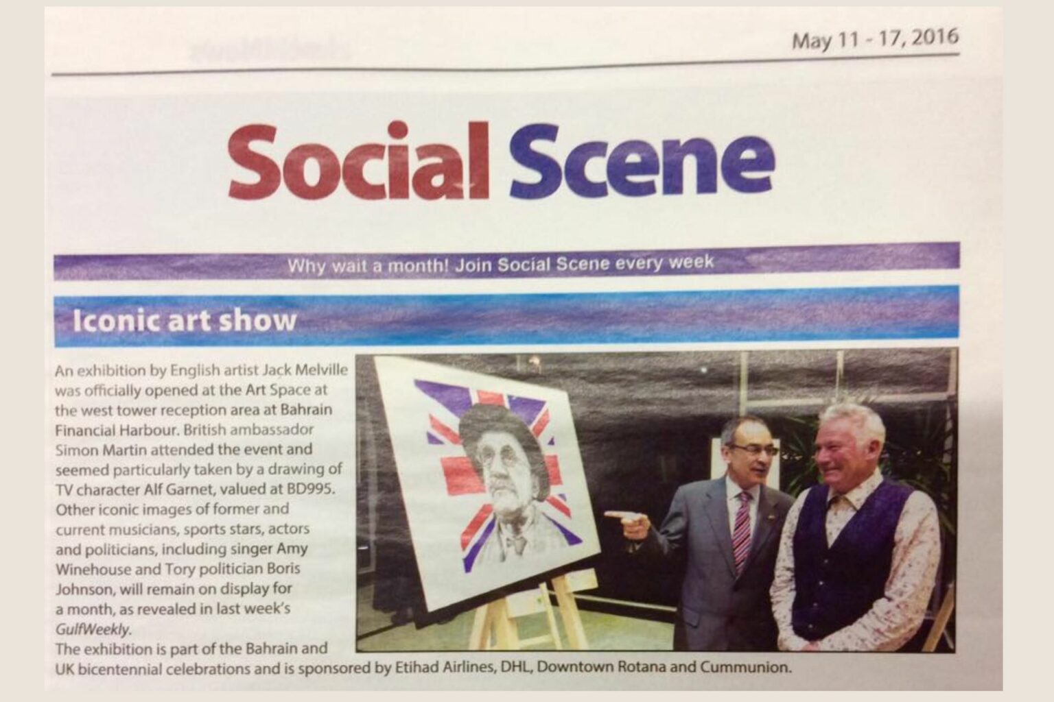 Jack Melville is remembered through his art for the Charity Arthur