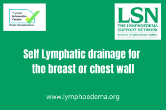Green image with self lymphatic drain for the breast or chest wall