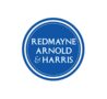Blue and white logo for Redmayne Arnold & Harris