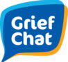 Blue and orange GriefChat logo