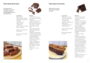 Chocolate brownies and Chocolate Loaf Cake recipe 