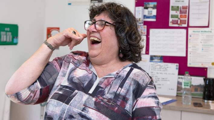 Female laughing