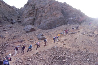 People climbing a mountain