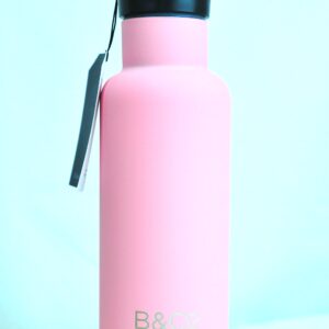 Double-Walled Insulated Drinking Bottle - Keeps Cold For 18 Hours! (Pink, 500ml)