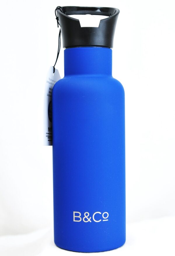 Double-Walled Insulated Drinking Bottle - Keeps Cold For 18 Hours! (Blue, 500ml)