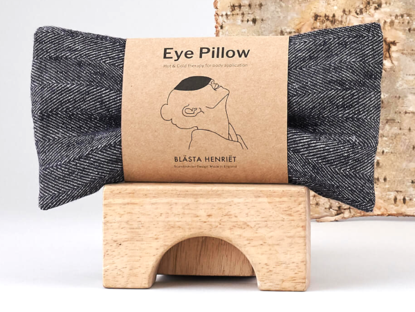 Blasta Henriet Wheat Eye Pillow – 100% European Linen Outer,100% Cotswold Wheat Filling (Herringbone Weave)