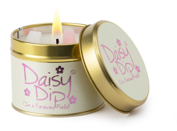 Lily-Flame "Daisy Dip" Scented Candle In Tin (Approx. 35 Hours Burn Time)