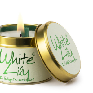 Lily-Flame "White Lily" Scented Candle In Tin (Approx. 35 Hours Burn Time)