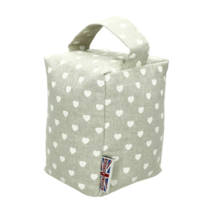 Wheat Bag Company Door Stop With Hearts Design - Made in Wiltshire, England
