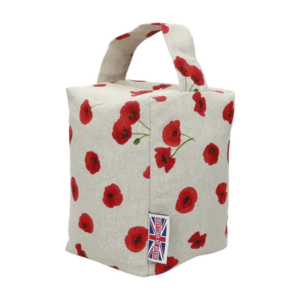 Wheat Bag Company Door Stop With Poppies Design - Made in Wiltshire, England