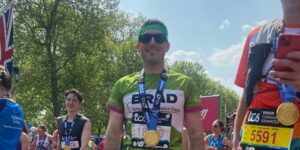 Male with a medal