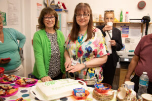 Females with a cake