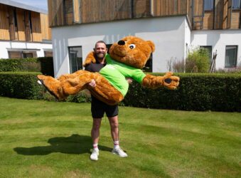 Male and life sized bear