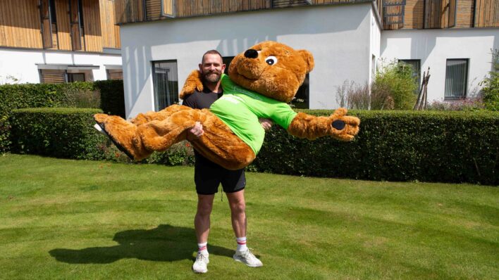 Male and life sized bear