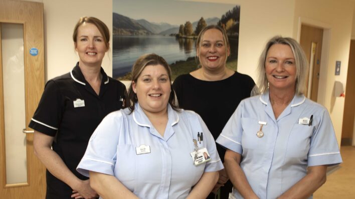 4 females (including 2 nurses)