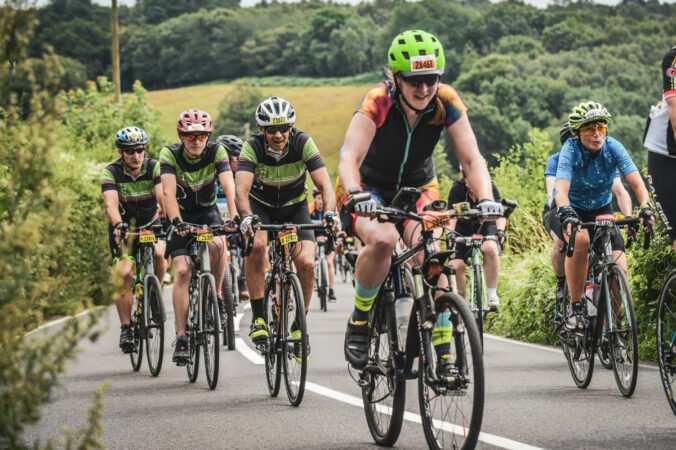 Males and females on bikes