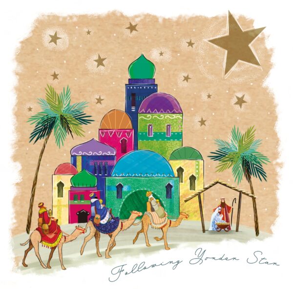 Kings Arriving With Gifts - Pack of 10 Christmas Cards with Envelopes