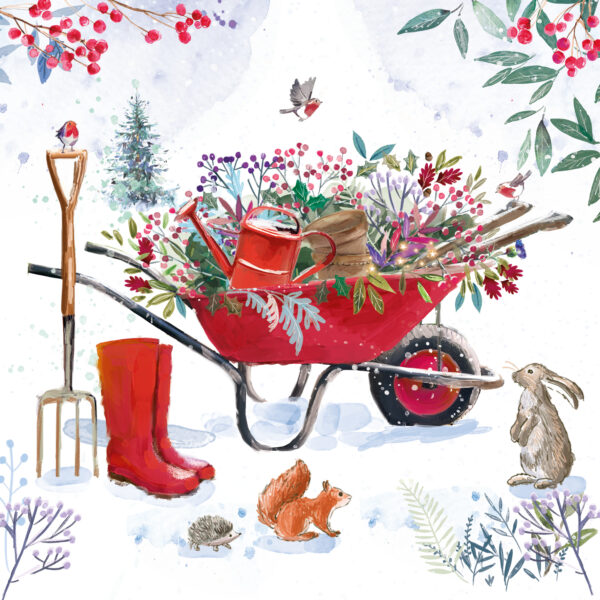 The Wheelbarrow - Pack of 10 Christmas Cards with Envelopes