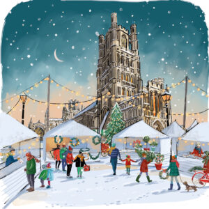 Ely Cathedral - Pack of 10 Christmas Cards with Envelopes