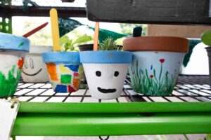 Painted plant pots 