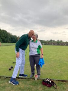 2 adults outside 