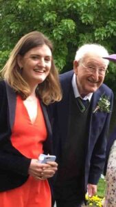 Female and male smiling