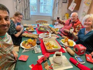 Male and female at the table